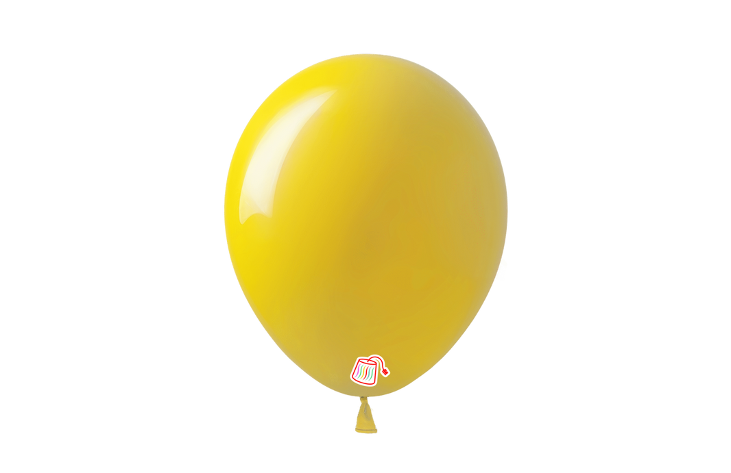 12" Latex Yellow Balloon - 25pk
