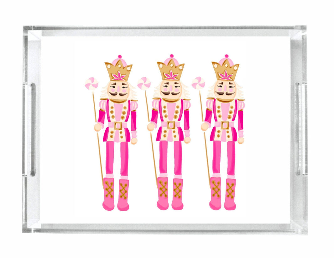Pink Nutcracker Acrylic Serving Tray - 8.5"x11"