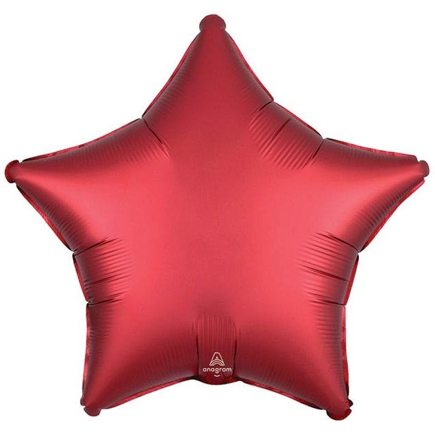 Red Sateen Star 19" Mylar Balloon