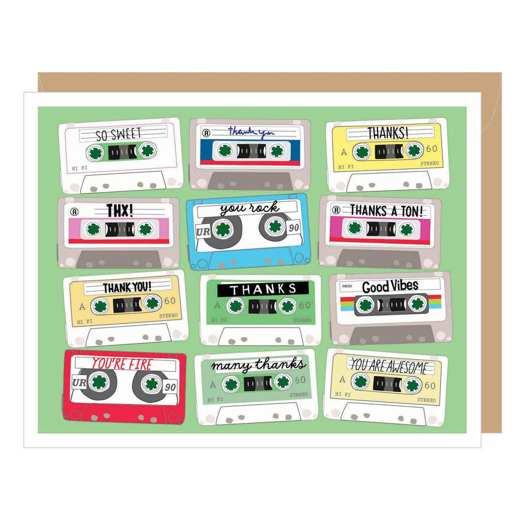Cassette Tape Thank You Card