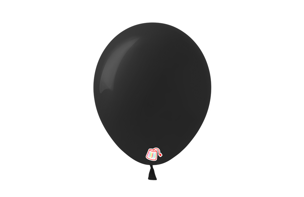 12" Latex Black Balloon - 25pk