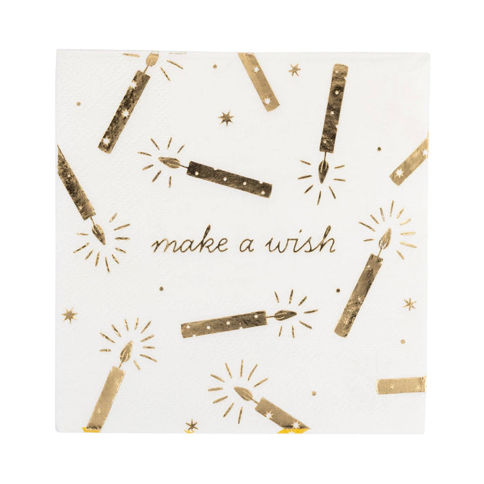 Make a Wish Candles Cocktail Napkins - 18CT