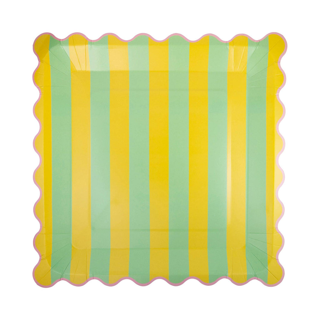 Assorted Striped Plate Set - 8CT