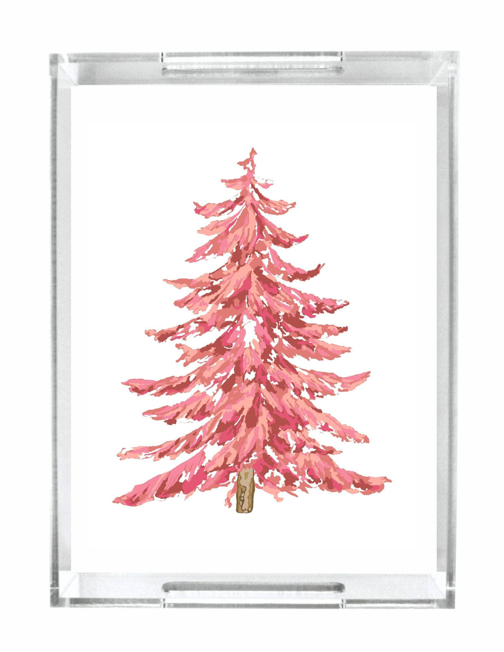 Pink Tree Acrylic Serving Tray - 8.5"x11"