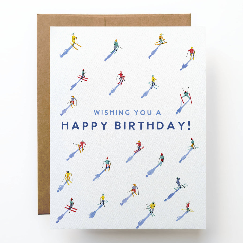 Skiing Birthday Card