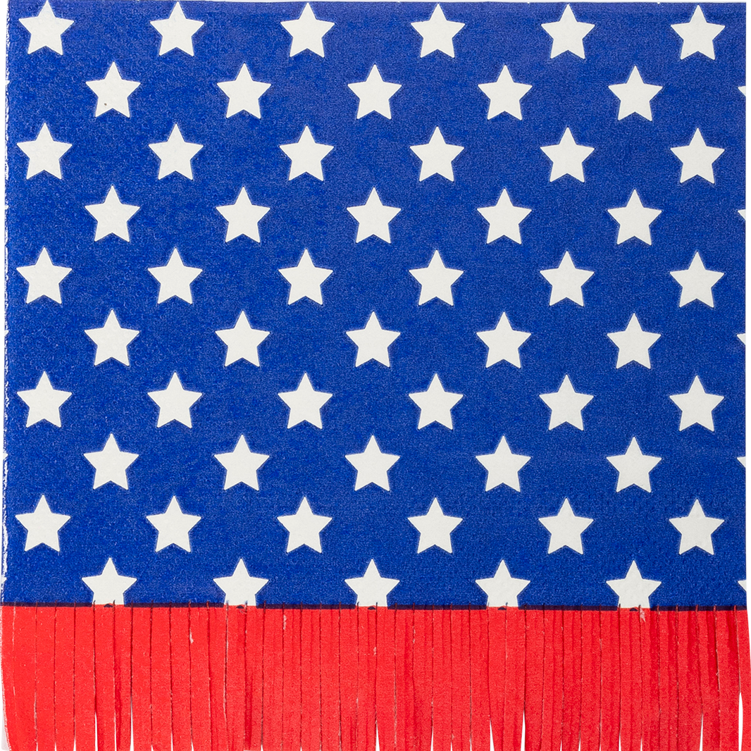 Stars and Fringe Paper Cocktail Napkin - 24CT