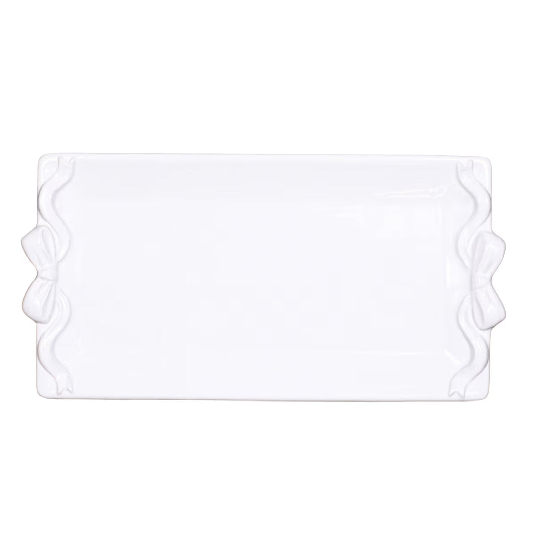 Bow Embossed Rectangular Platter