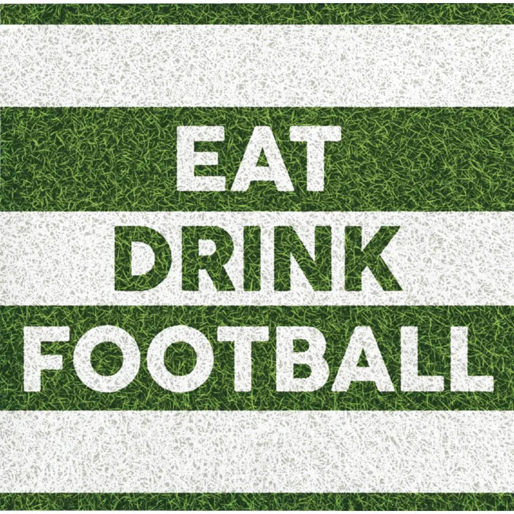 Eat Drink Football Cocktail Napkins 16CT