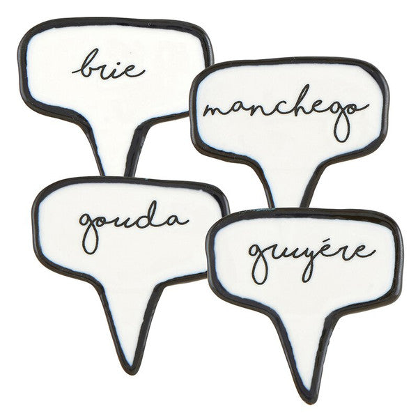 Ceramic Cheese Markers - Set of 4