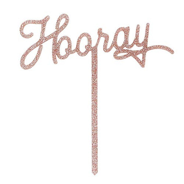 Hooray Acrylic Cake Topper