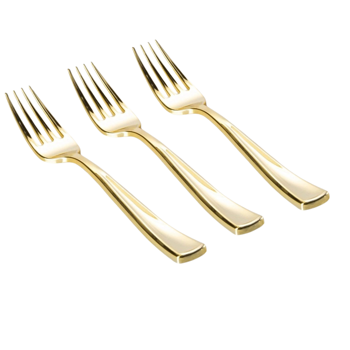 Classic Gold Plastic Forks 20CT