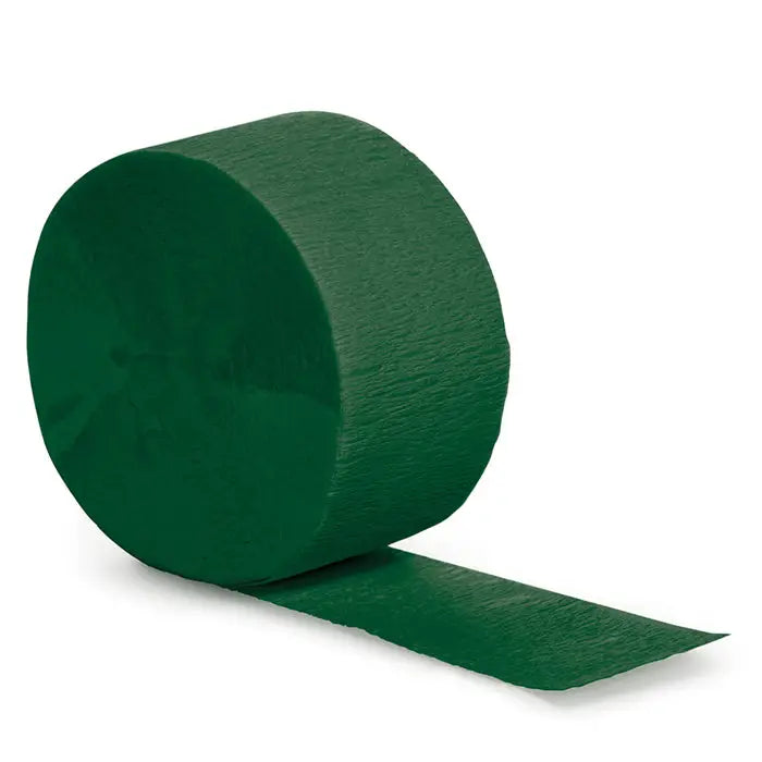 Hunter Green Crepe Paper Streamer