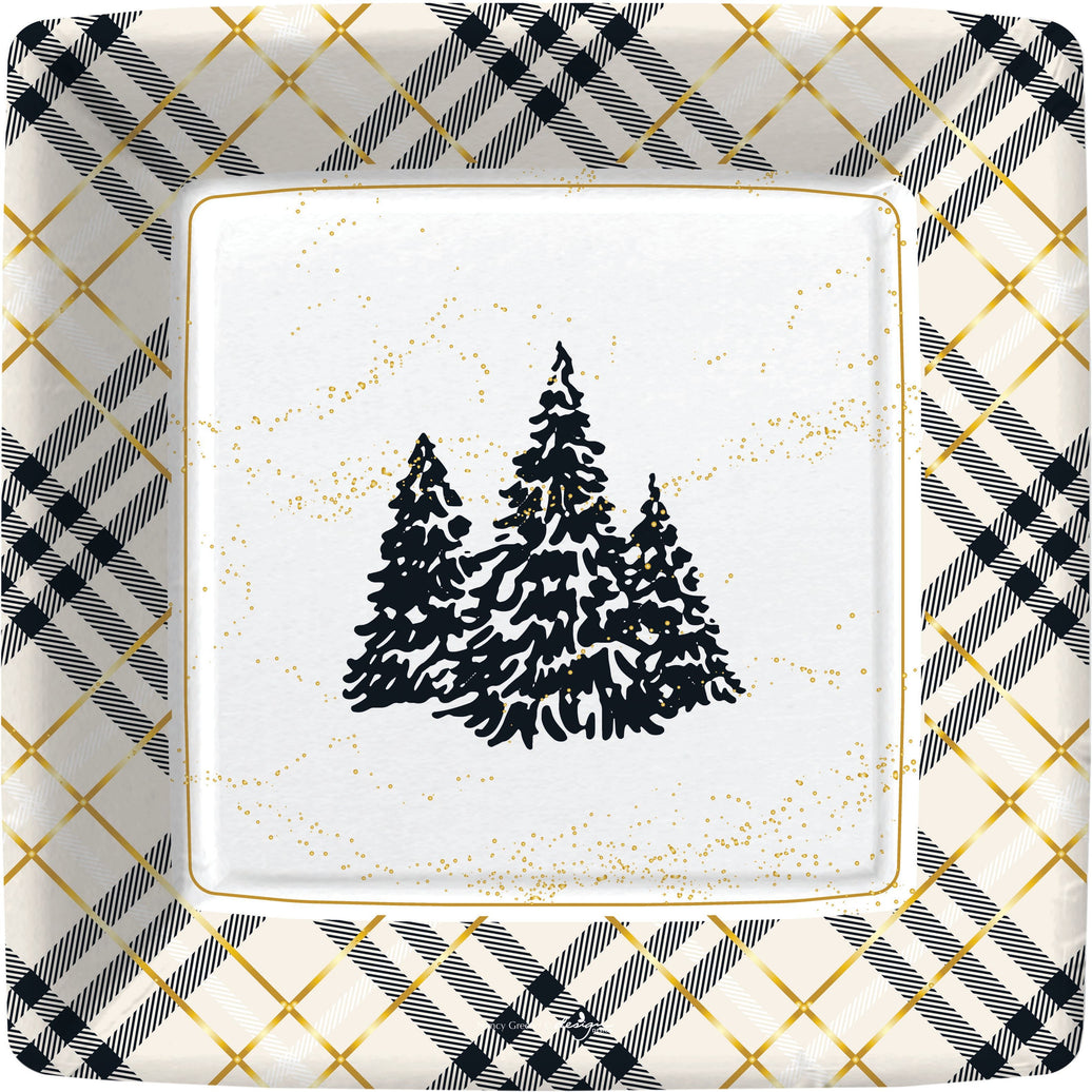 Luxe Lodge Paper Dinner Plates 8CT