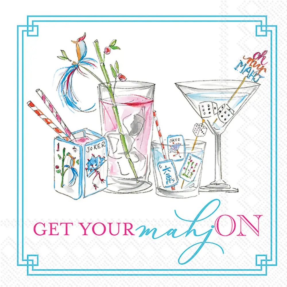 Mahjong Drinks by Rosanne Beck Paper Cocktail Napkins 20CT