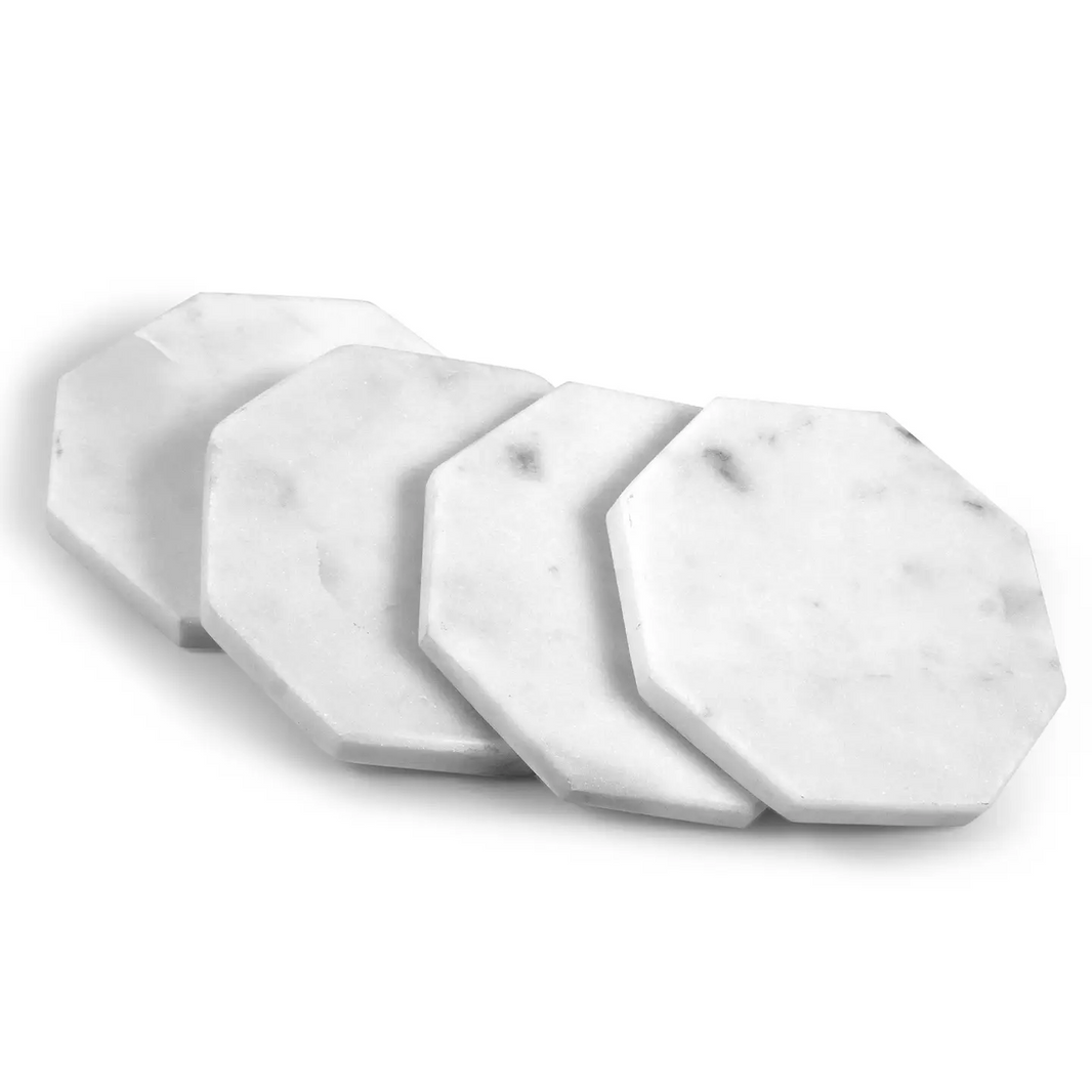 Marble Octagon Coaster - Set of 4