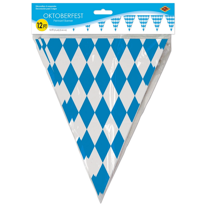 Oktoberfest Pennant Banner 11" X 12'