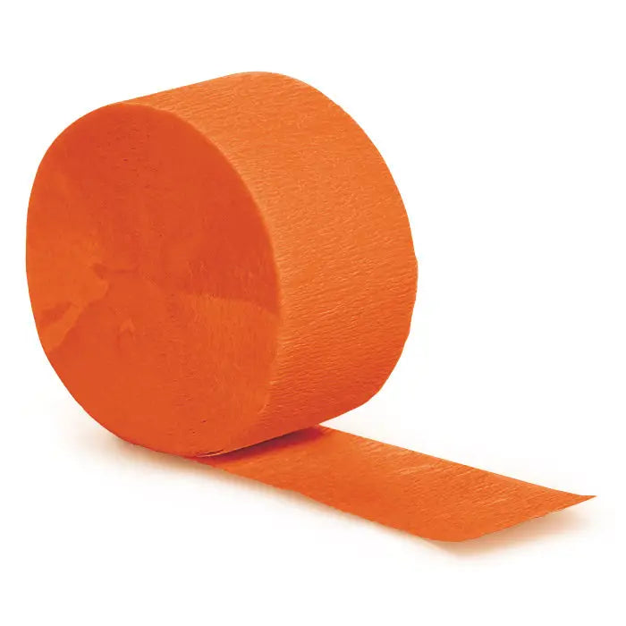 Orange Crepe Paper Streamer