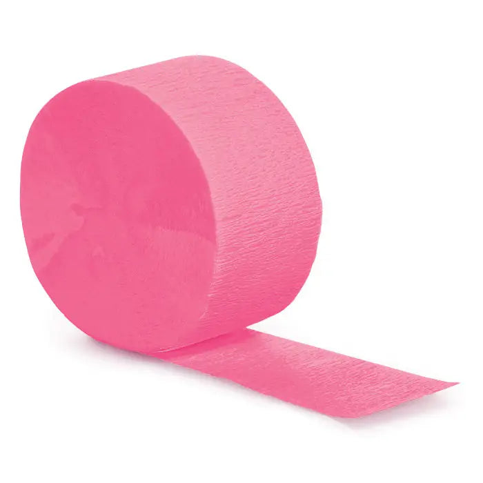 Candy Pink Crepe Paper Streamer