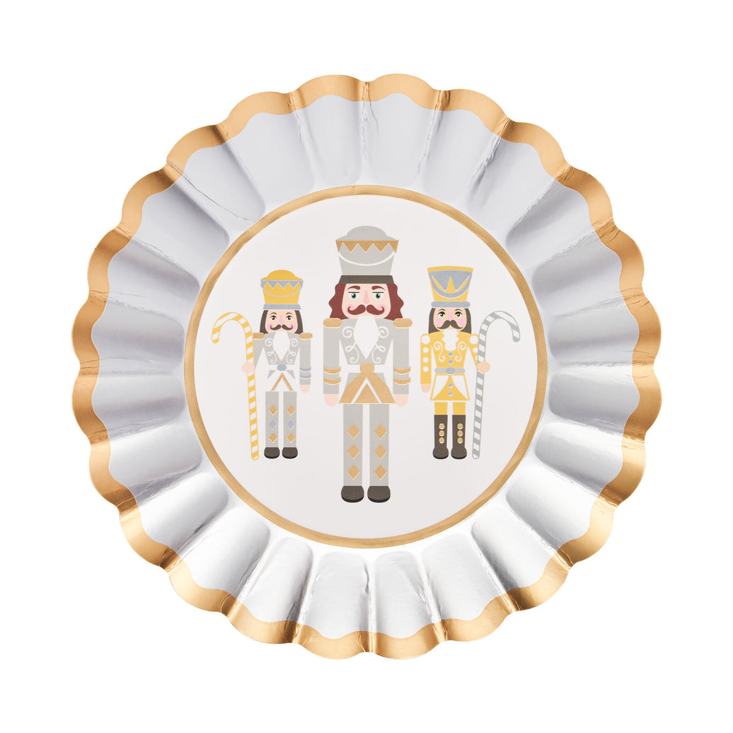 Scalloped Salad Plate Gilded Nutcracker