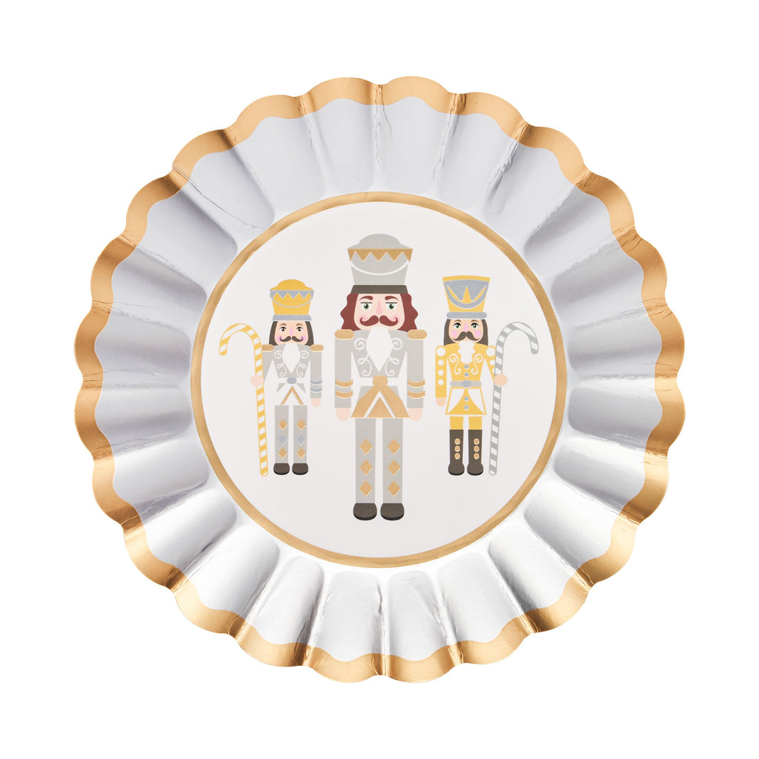 Scalloped Salad Plate Gilded Nutcracker