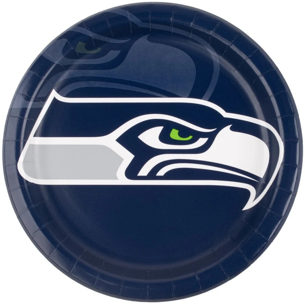 Seattle Seahawks Licensed 9" Paper Plates - 8CT