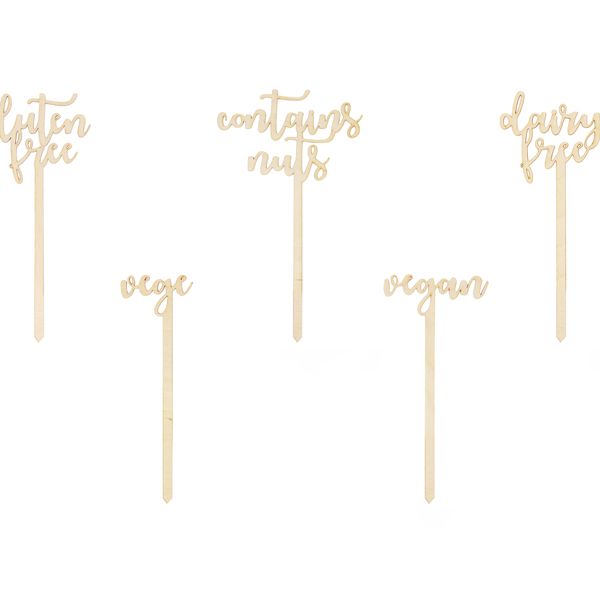 Special Food Toppers - Set of 5