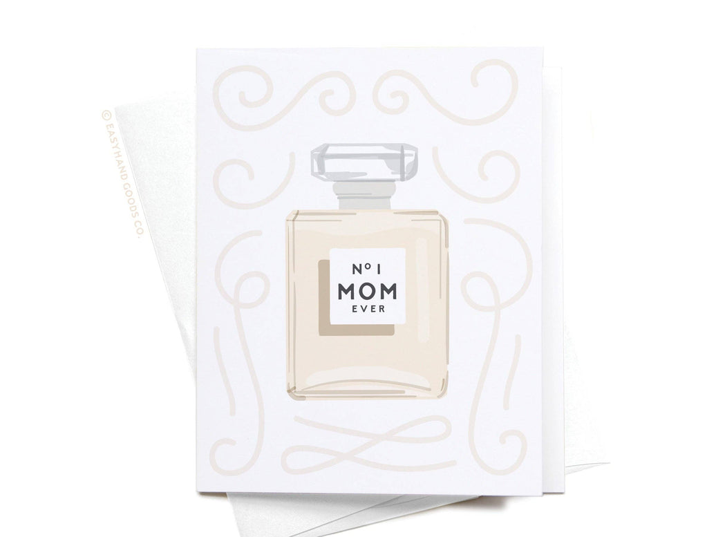 No. 1 Mom Ever Perfume Bottle Greeting Card