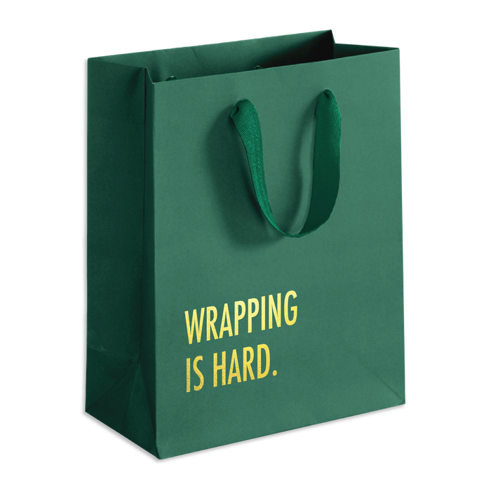 Wrapping is Hard Green Gift Bag