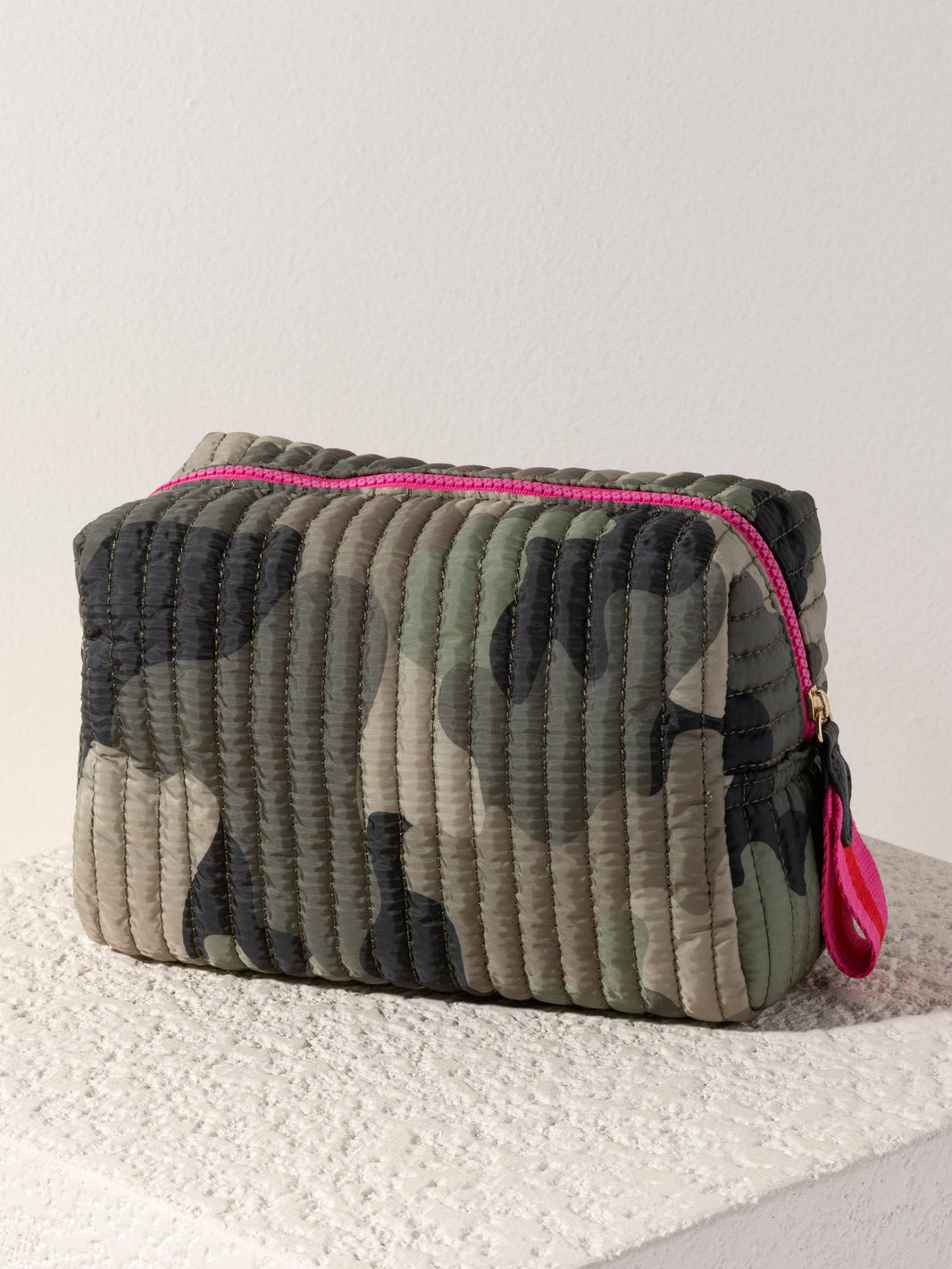 Ezra Camo Large Cosmetic Pouch