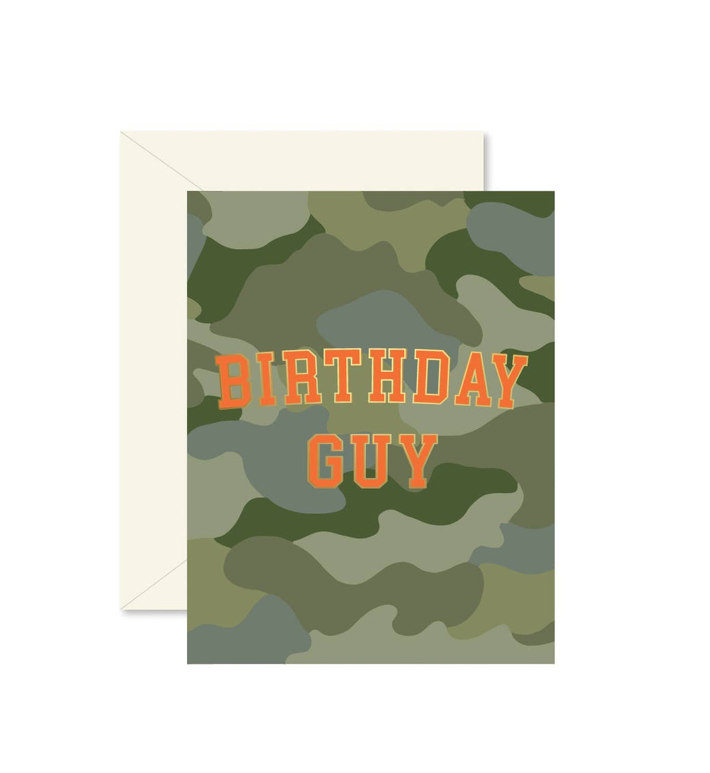Camo Birthday Guy Greeting Card