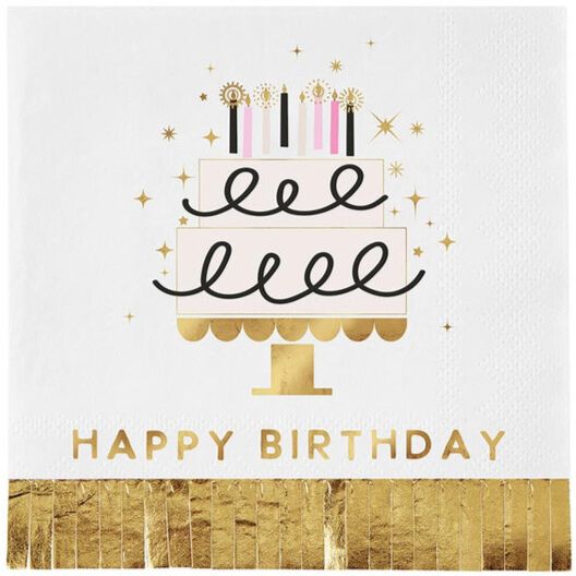 Birthday Cake Cocktail Napkins 20CT