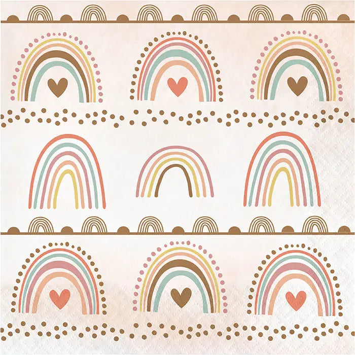Boho Rainbow Luncheon Napkins 16CT