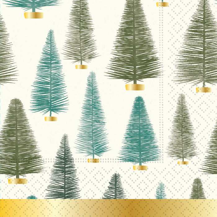 Brush Trees Cocktail Napkin 16CT