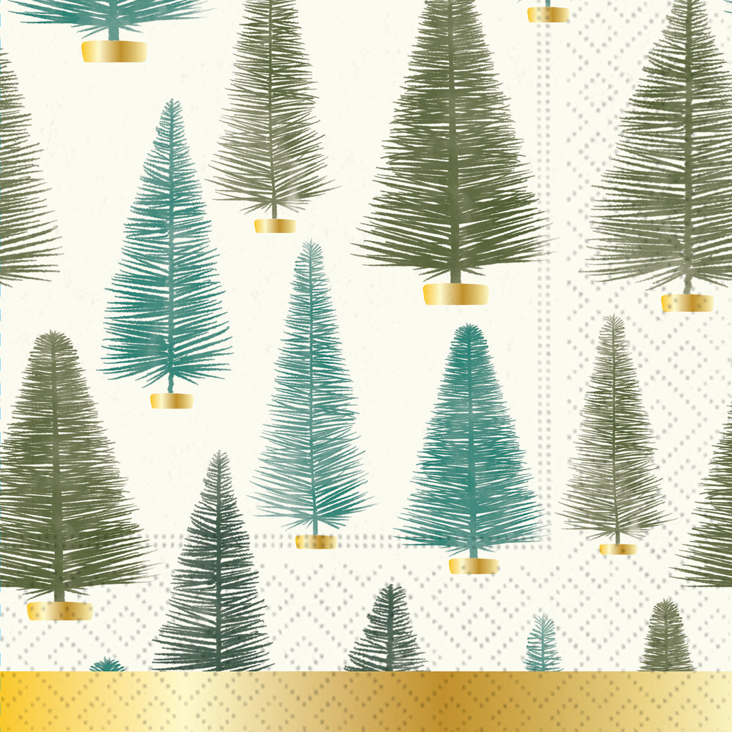 Brush Trees Cocktail Napkin 16CT