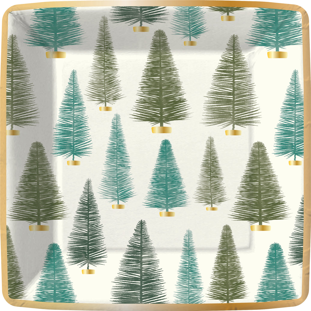Brush Trees Dessert Plates 8CT