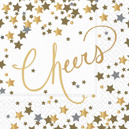 Confetti Cheers Cocktail Napkins 16CT
