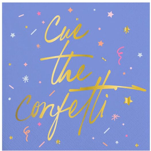 Cue the Confetti Cocktail Napkins 20CT