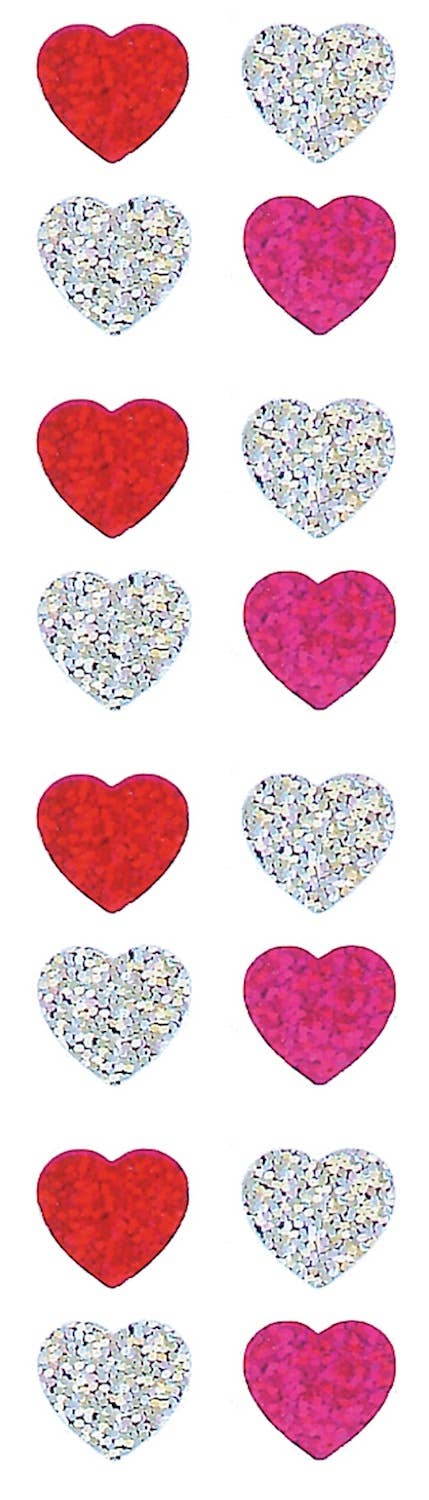 Mini Hearts Stickers - Prismatic