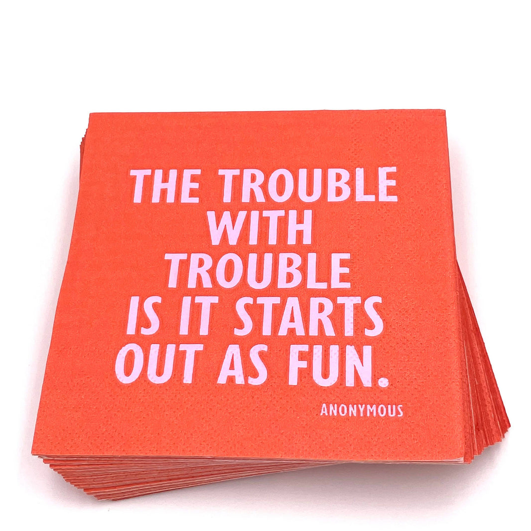 Festive Cocktail Funny Napkins | The Trouble With Trouble - 20CT