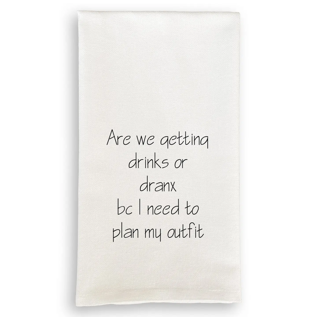 Planning Drinks Dishtowel