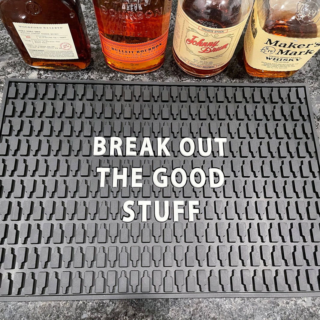 Break Out The Good Stuff Bar Mat