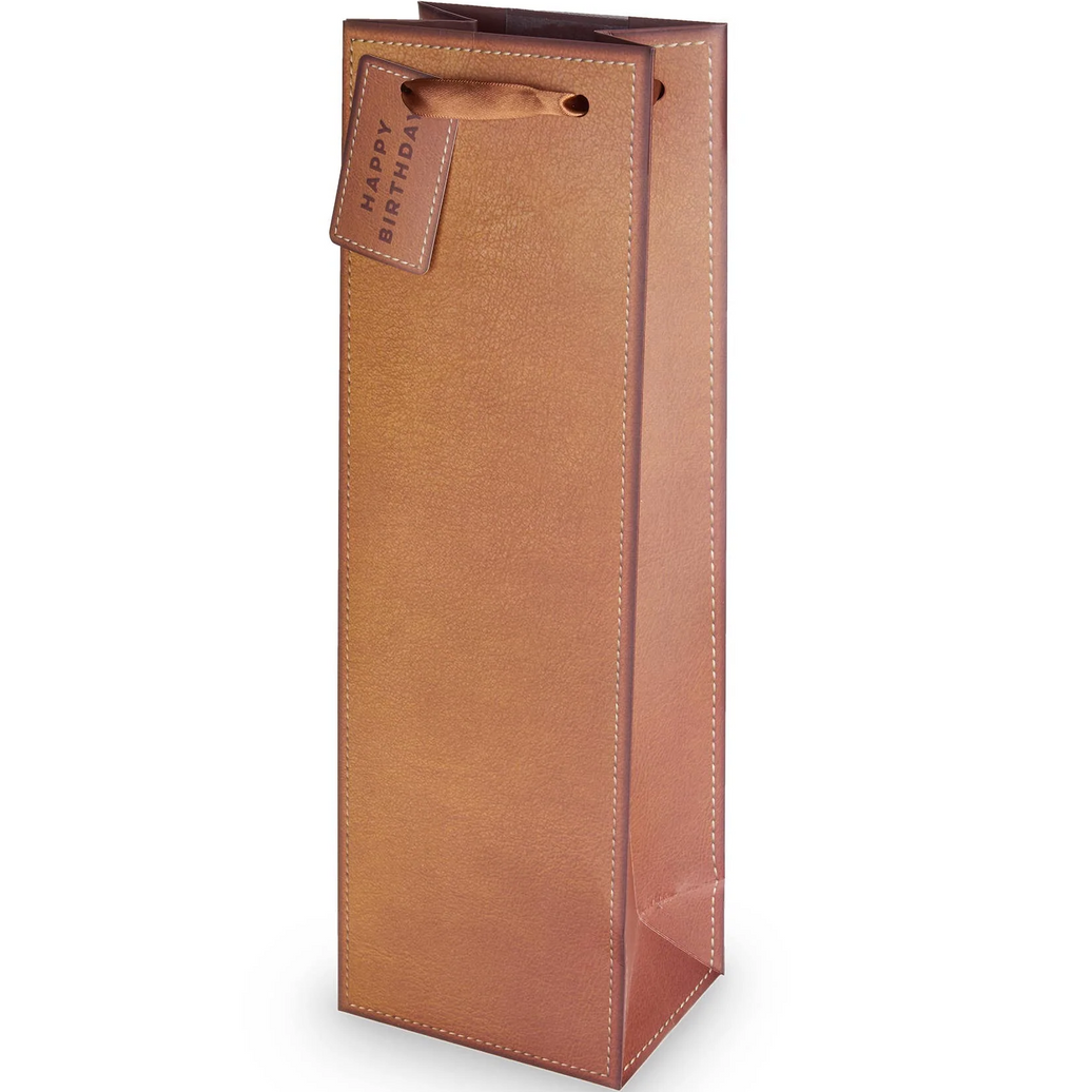 Faux Leather Wine Bag