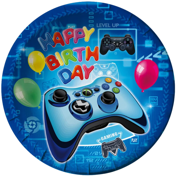 Gamer Boy 9" Paper Plates - 10CT