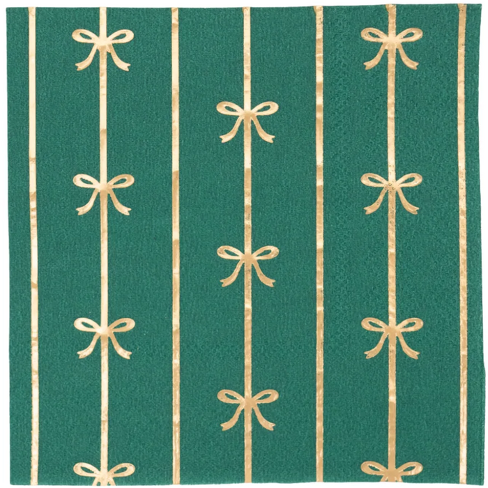 Emerald Green Signature Bow Small Napkins 20CT