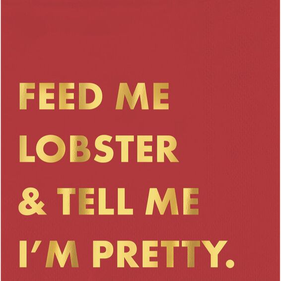 Feed Me Lobster Cocktail Napkins 20CT
