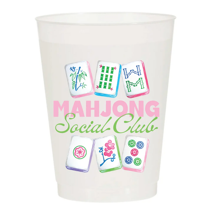 Mahjong Social Club Frosted Cups 10CT