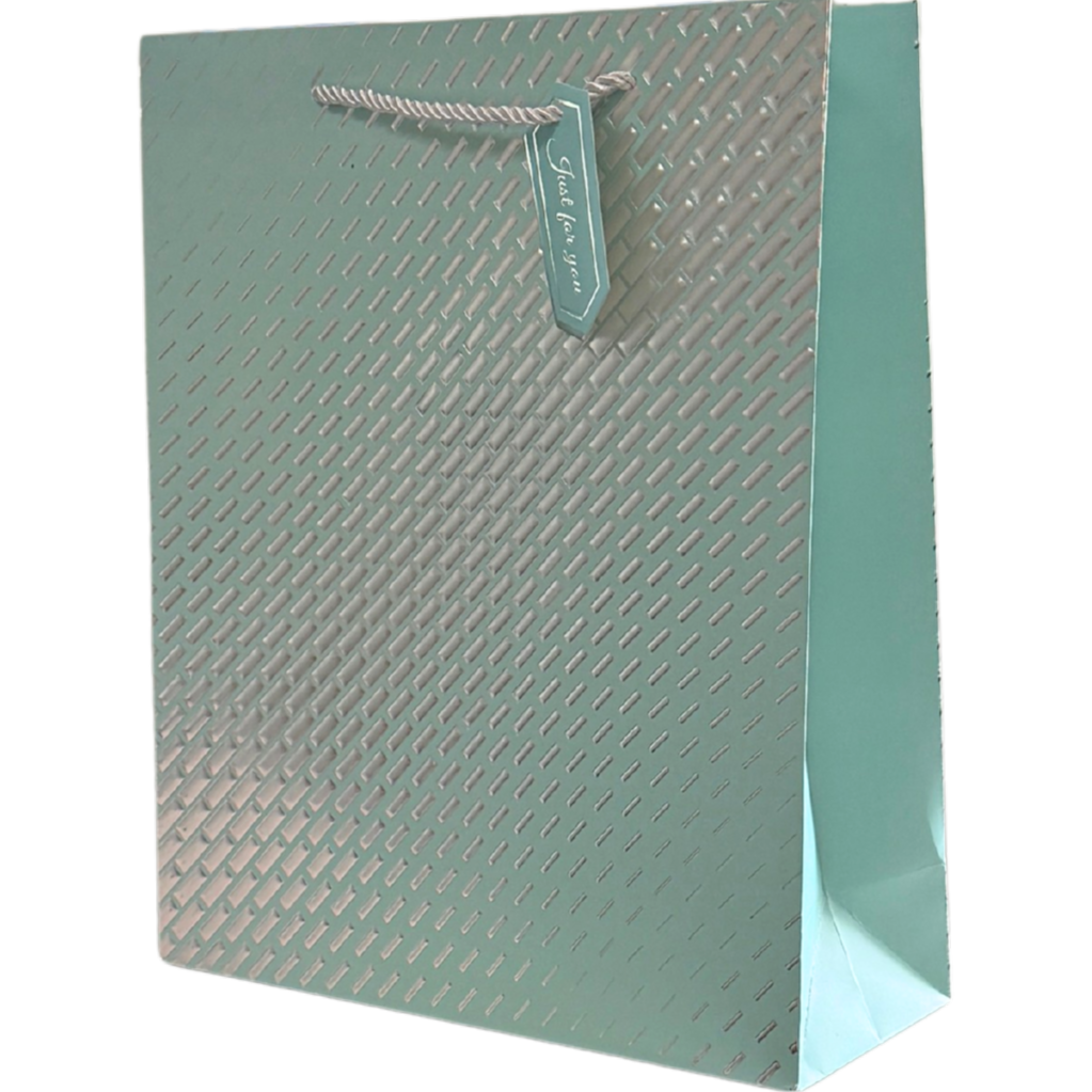 Mint Green and Silver Large Gift Bag