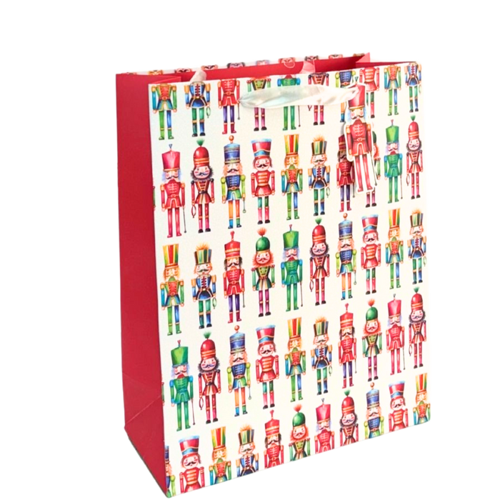 Rainbow Christmas Nutcracker Large Gift Bag