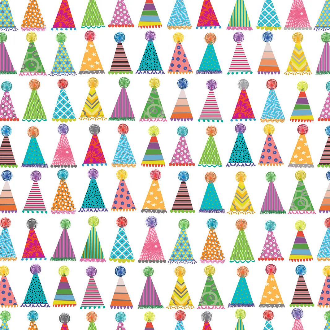Party Hats Wrapping Paper