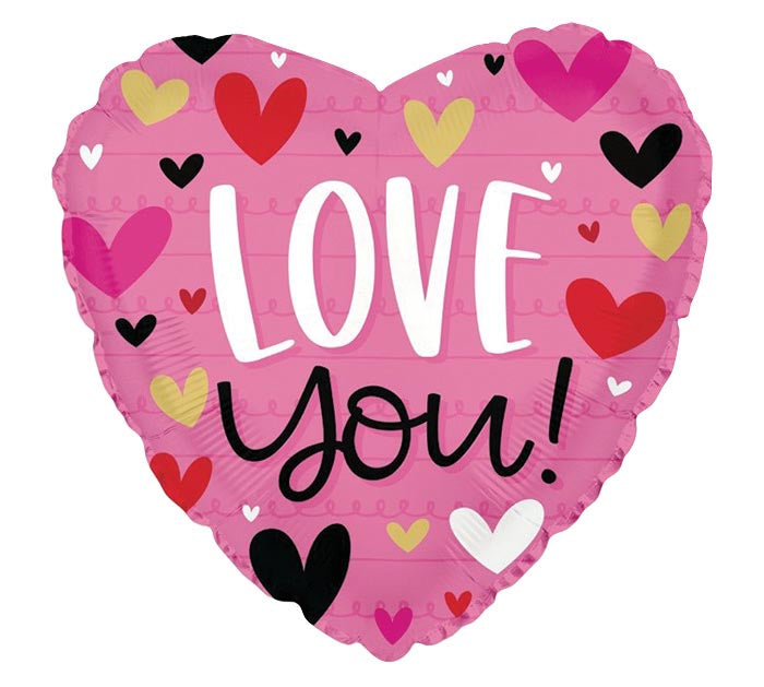 Pink Love You 17" Mylar Balloon